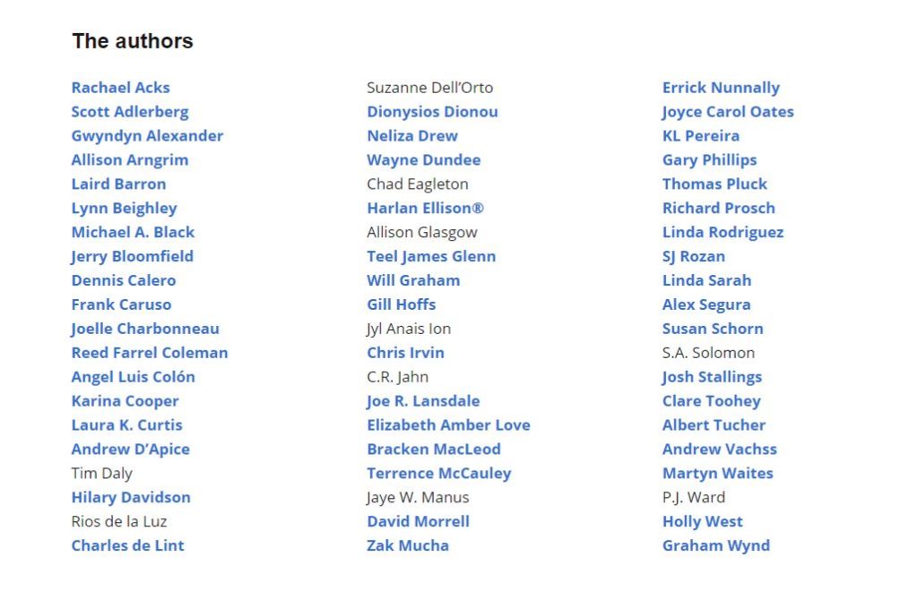 list of authors in the book