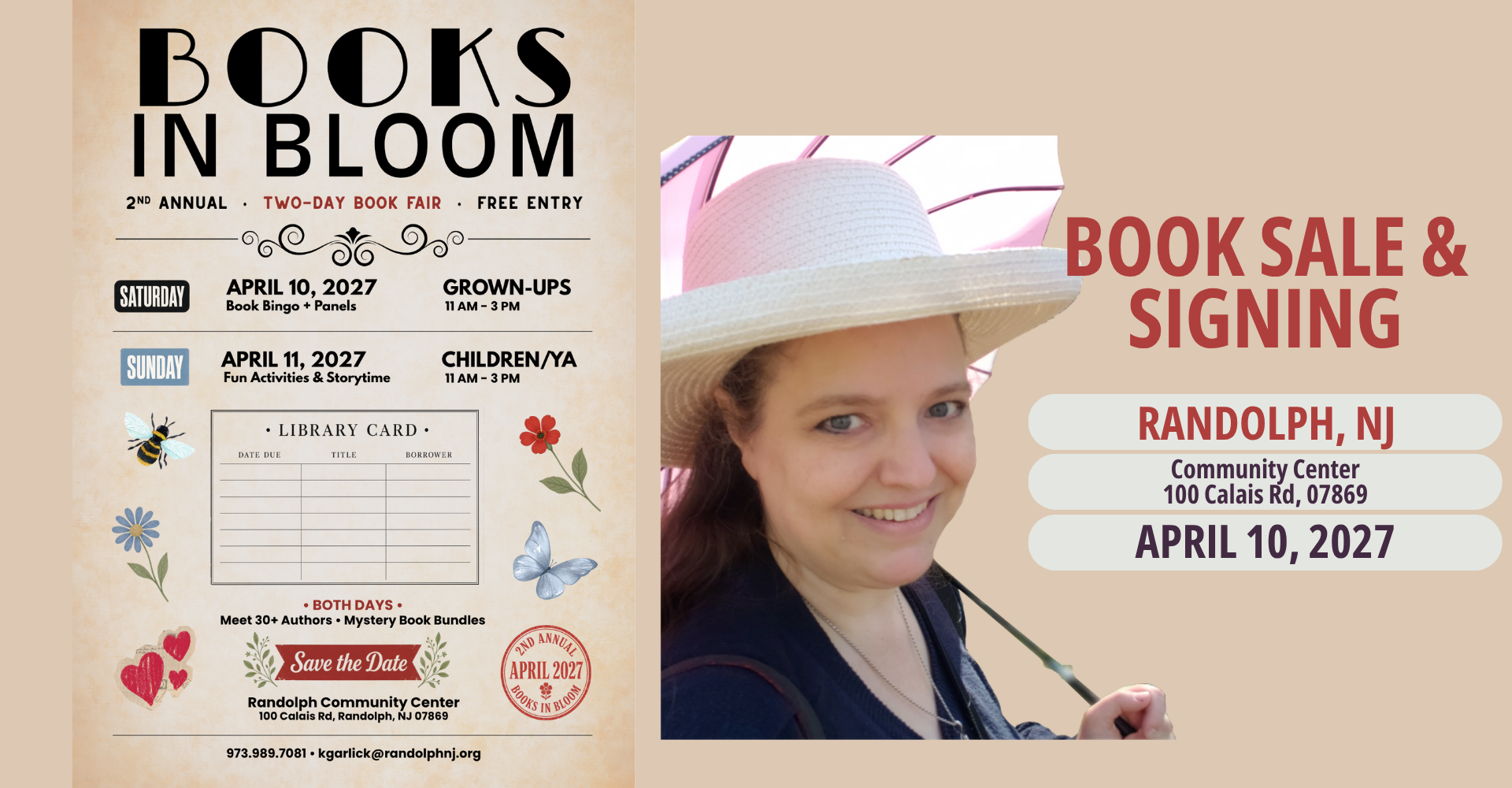 books in bloom 2027 promo image with Amber Love and specific date of April 10